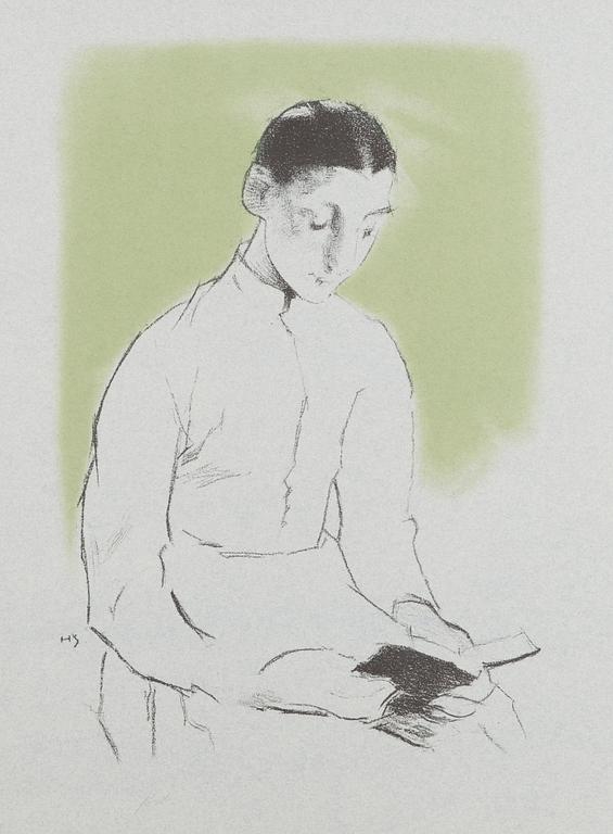 HELENE SCHJERFBECK, litograph, test print on two sides.