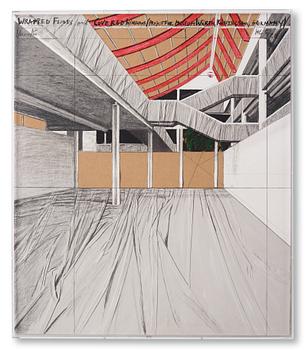 853A. Christo Vladimirov Javacheff, "Wrapped floors and covered windows (Project for Museum Würth, Künzeisa)".