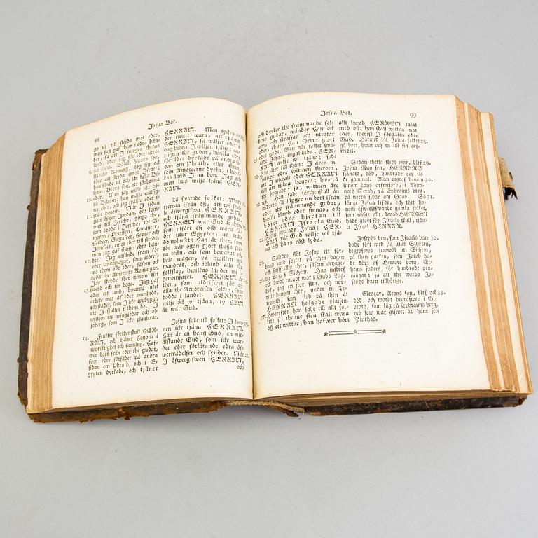 A BOOK, "Prof-öfwersättning by then Holy Scriptures", Stockholm (Johan Pfeiffer) 1774.