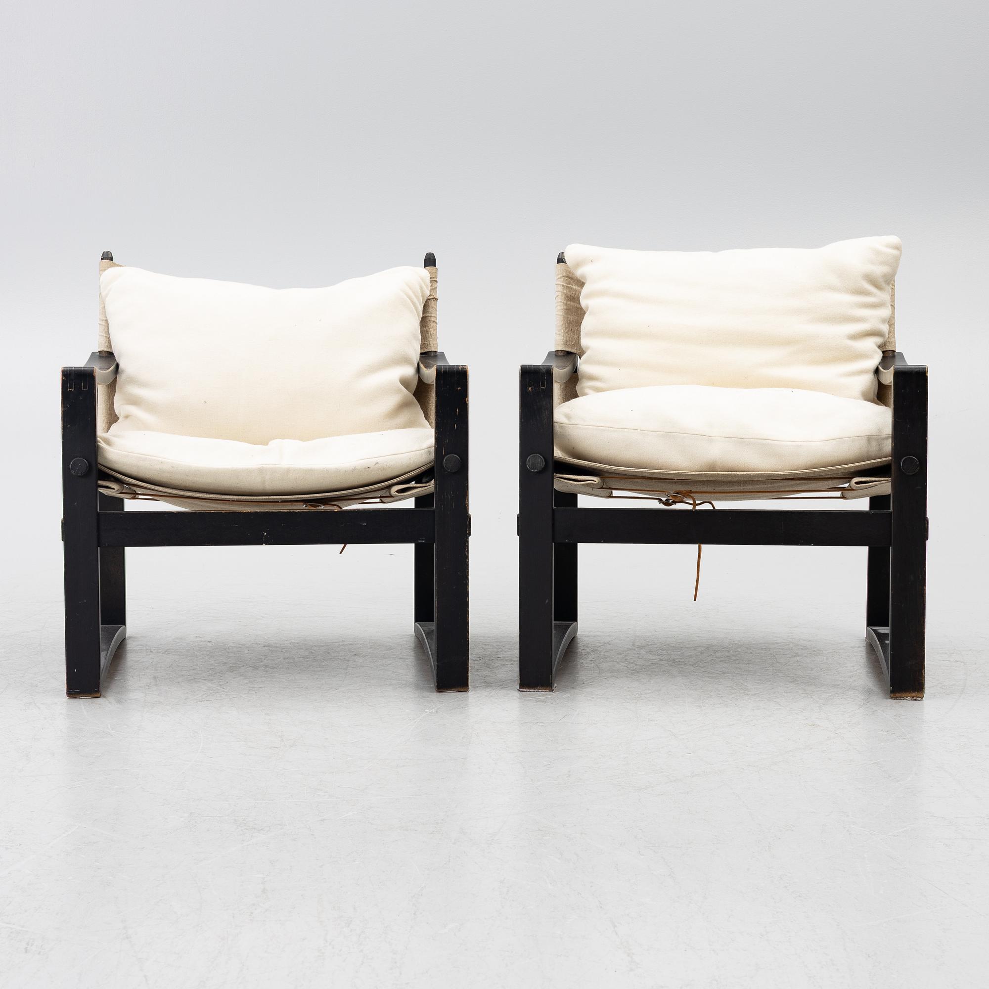 Armchairs, a pair, Börge Jensen & Sons, Denmark, second half of the 20th century.
