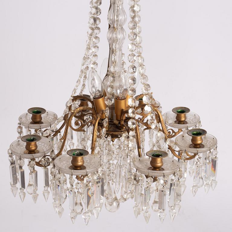 Chandelier, Sweden, late 19th century, Oscarian period.