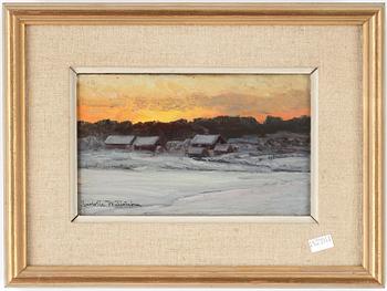 CHARLOTTE WAHLSTRÖM, olja på pannå, signerad.