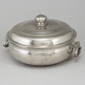 JOHAN PETTER FAGERSTRÖM, a pewter porrige bowl, Jalmar, 1821.