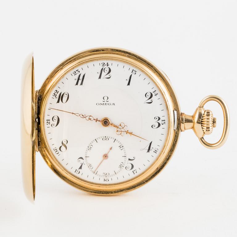 OMEGA, pocket watch, hunter, 50 mm.