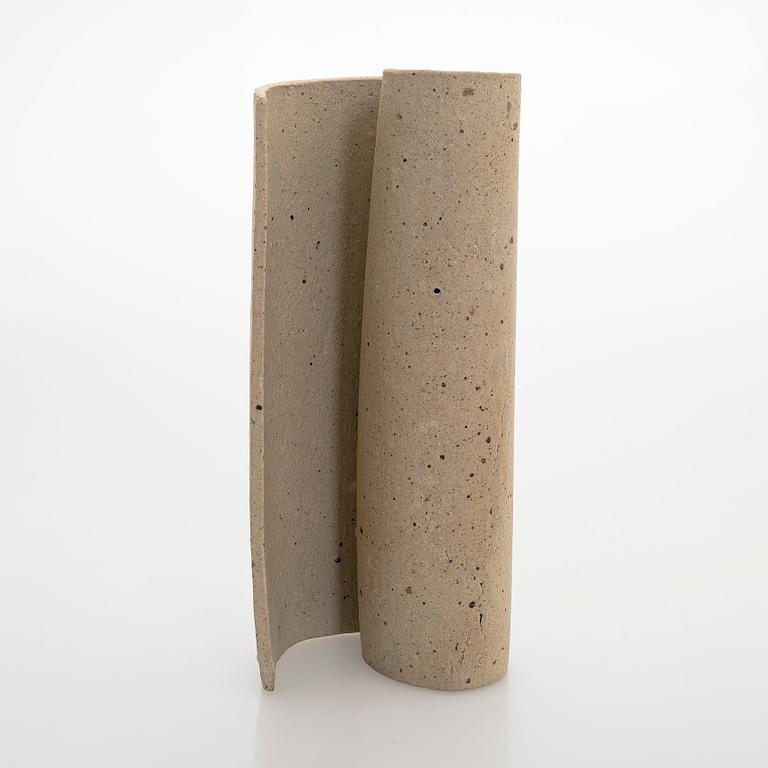 Kyllikki Salmenhaara, a 'Winding' stoneware sculpture, signed KS.