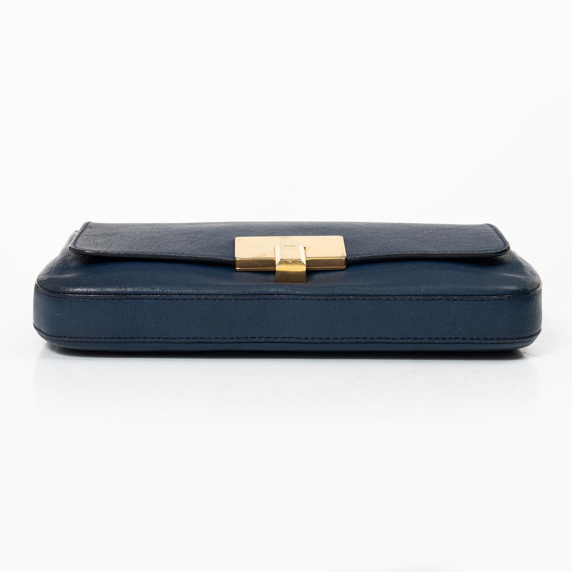Chloé, a blue leather bag.
