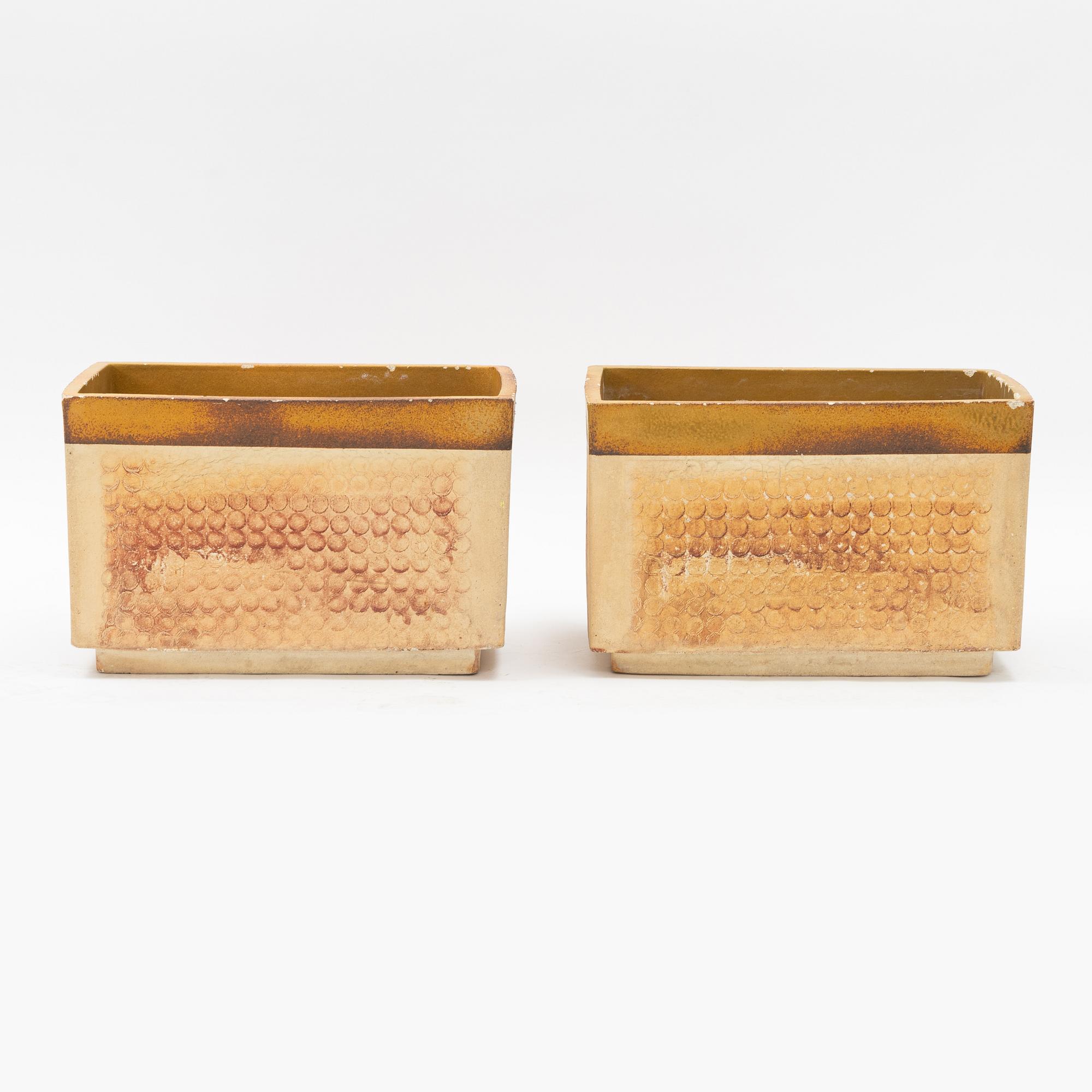 Karin Björquist, a pair of pots, Gustavsbergs studio.