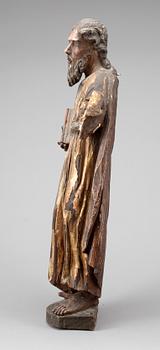 SKULPTUR, bemålat trä, omkring 1900.