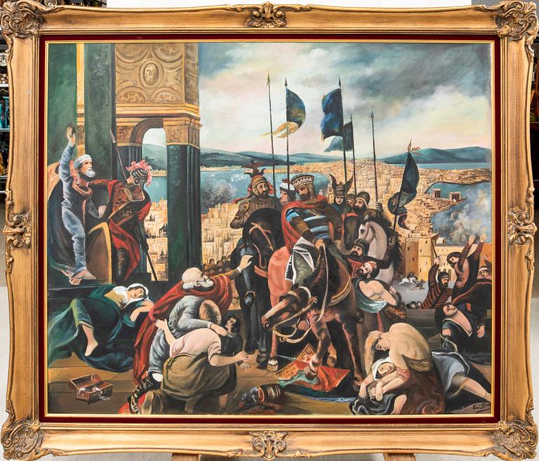 Konungen återvänder efter slaget.