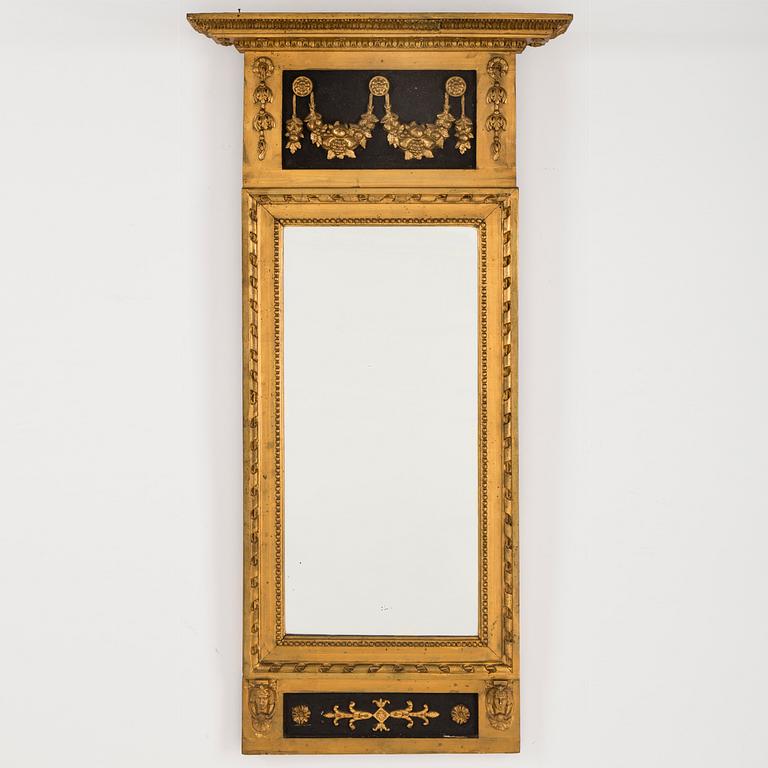 A 19th century late Gustavian style mirror.