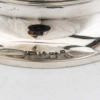 A Swedish silver vase mark of Edlunds silver factory Stockholm 1950, weight 564 grams.