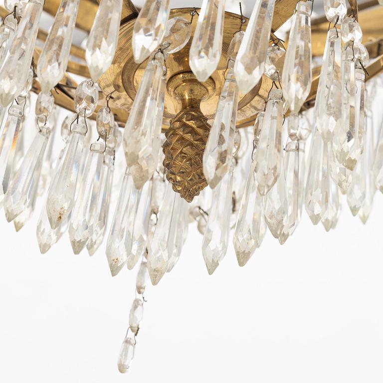 An Empire style chandelier, early 20th century.