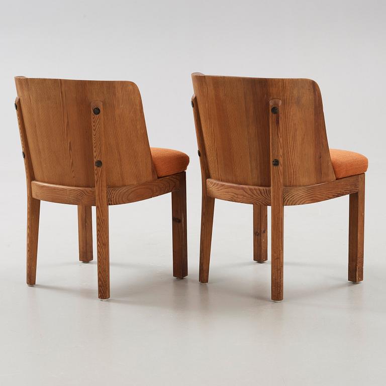 Axel Einar Hjorth, a pair of  'Lovö' stained pine armchairs, Nordiska Kompaniet, NK, 1930's.