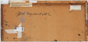 Jarl Ingvarsson, oil on masonite, signed.