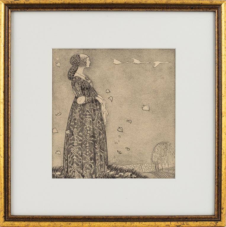 John Bauer, mezzotype, published by, Åhlén & Åkerlunds, Stockholm 1918, bibliophile edition, 166/200.