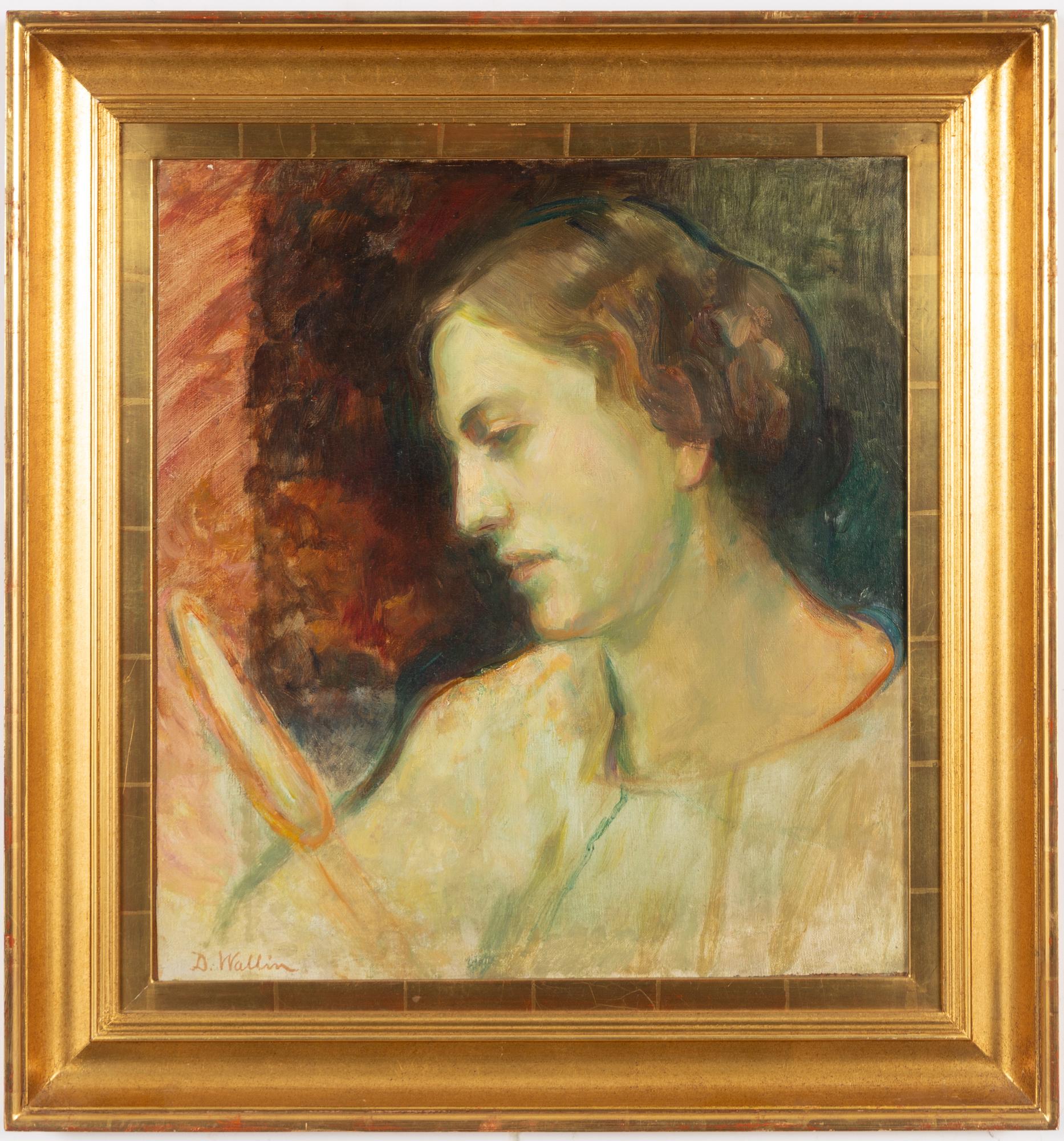 David Wallin, Porträtt i halvprofil.