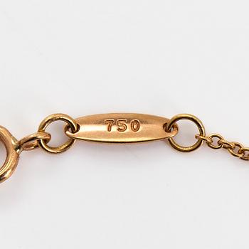 Tiffany & Co, Elsa Peretti, an 18K gold bracelet, 'Diamonds by the Yard', with a diamond approximately 0.08 ct.