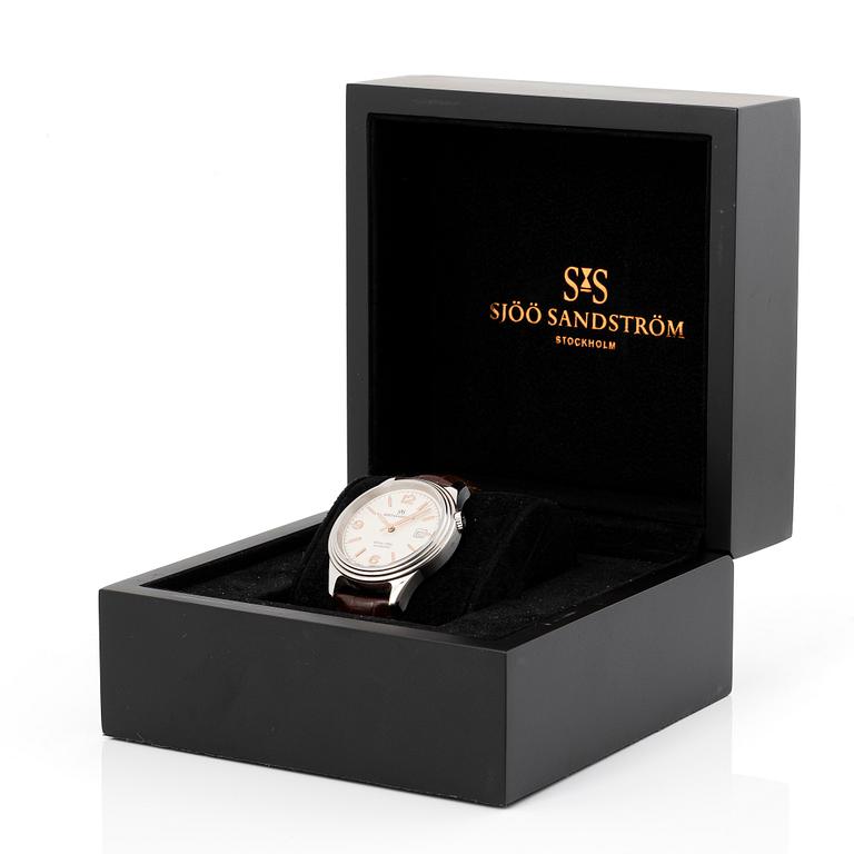 Sjöö Sandström, Royal Steel Classic, wristwatch, 41 mm.