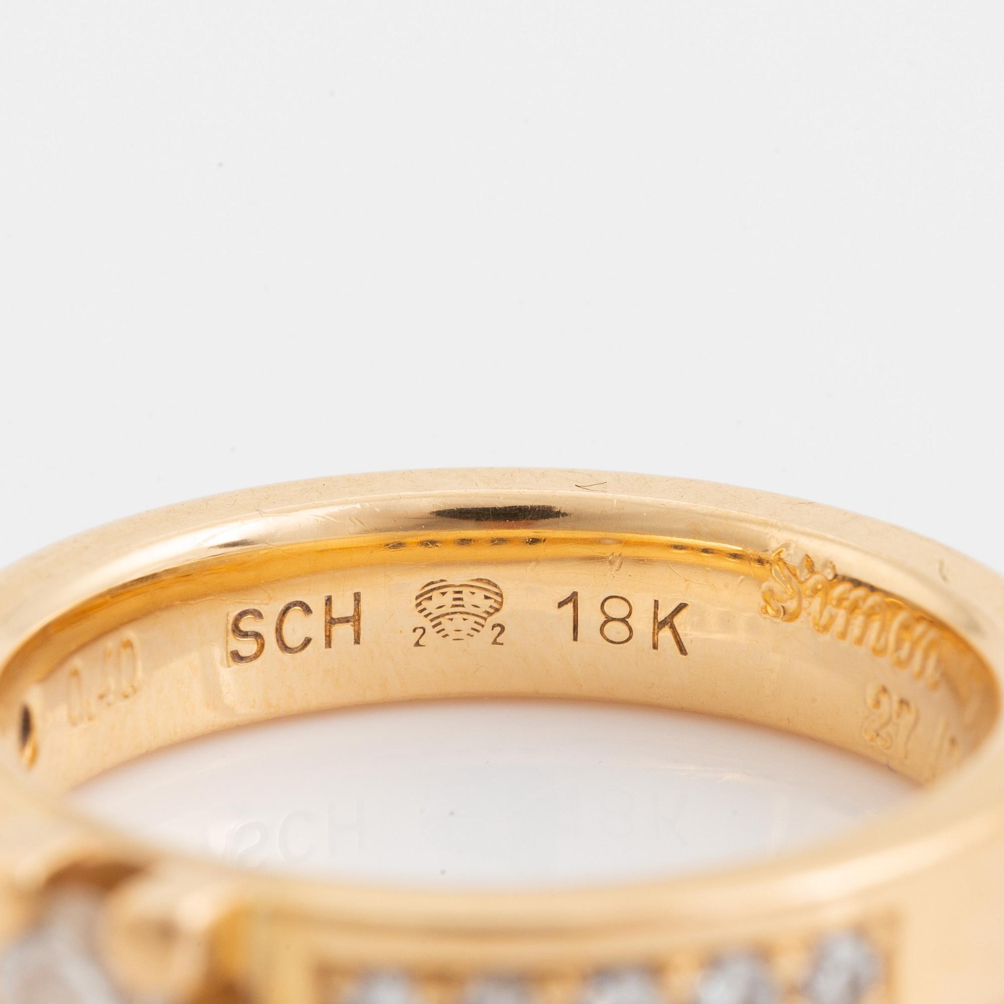 Brilliant cut diamond ring, Schalins.