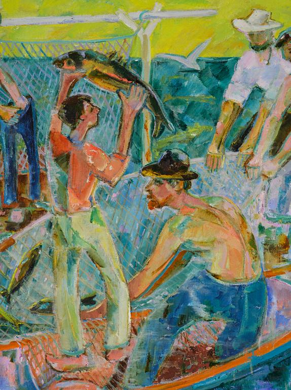 Reidar Särestöniemi, Fiskare med dagens fångst.