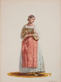 Amalia Lindegren, Italian girl.