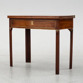 A late gustavian game table, late 18th century.