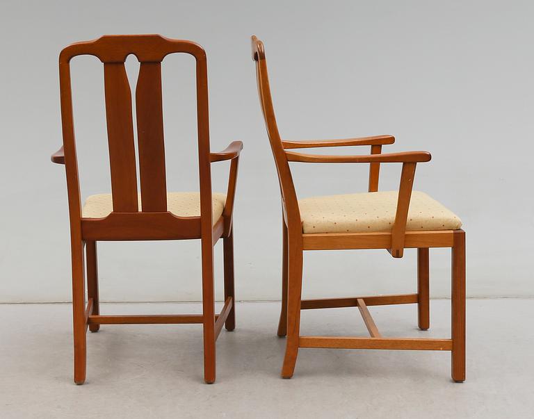 KARMSTOLAR, 1 par, "Ambassadör", Carl Malmsten, Åfors Möbelfabrik, 1900-talets andra hälft.