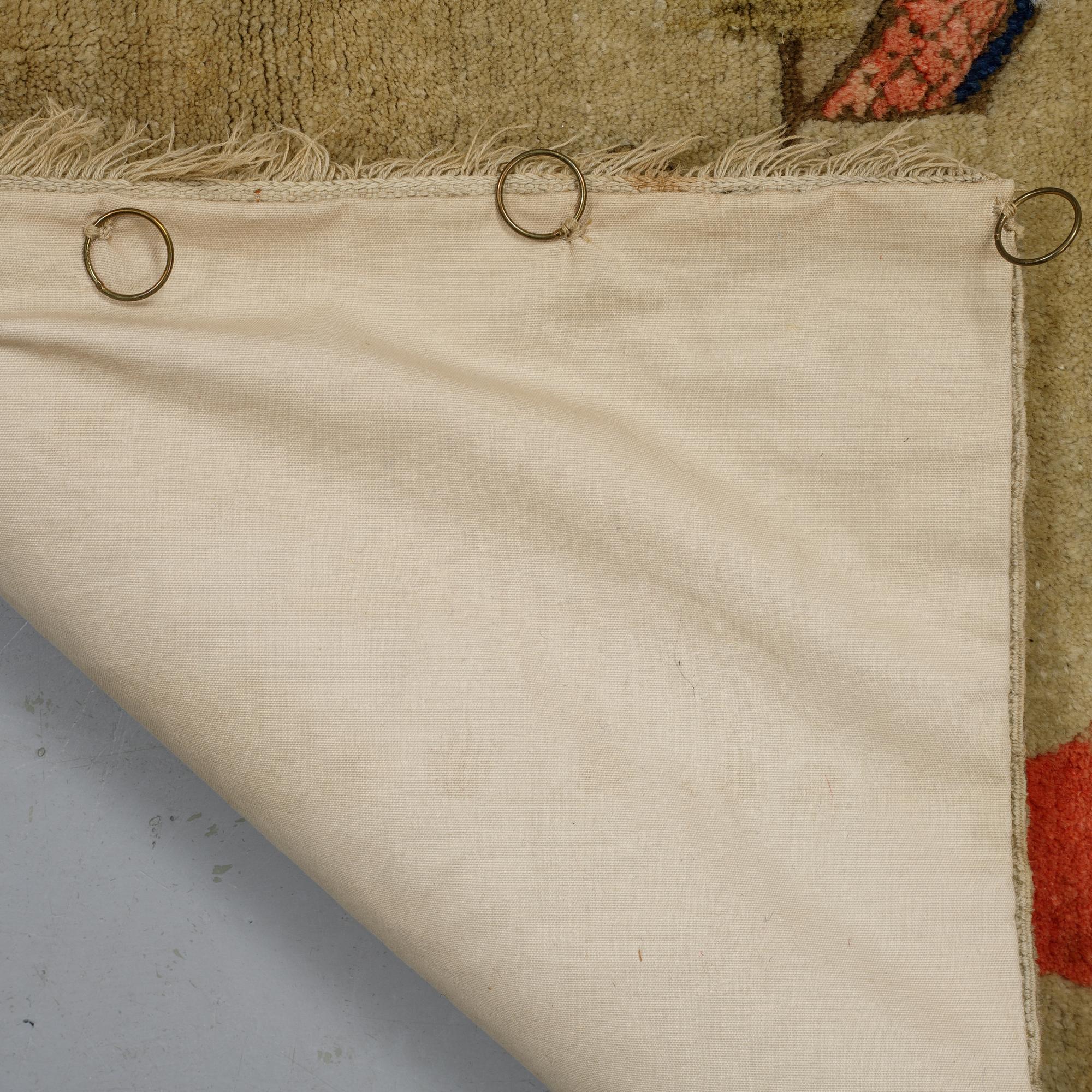 Matto, semi-antique China, ca 84 x 85 cm.