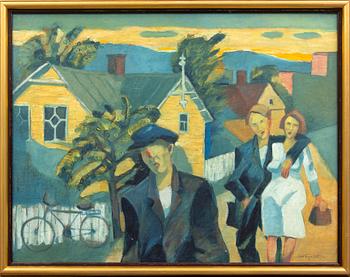 Jussi Taipaleenmäki, a signed oil on board.