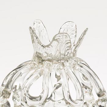 A 19TH CENTURY GLASS BRIDAL CROWN.