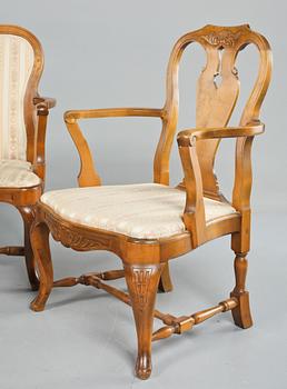 BARNMÖBEL, 4 delar, rokokostil, 1920-tal.