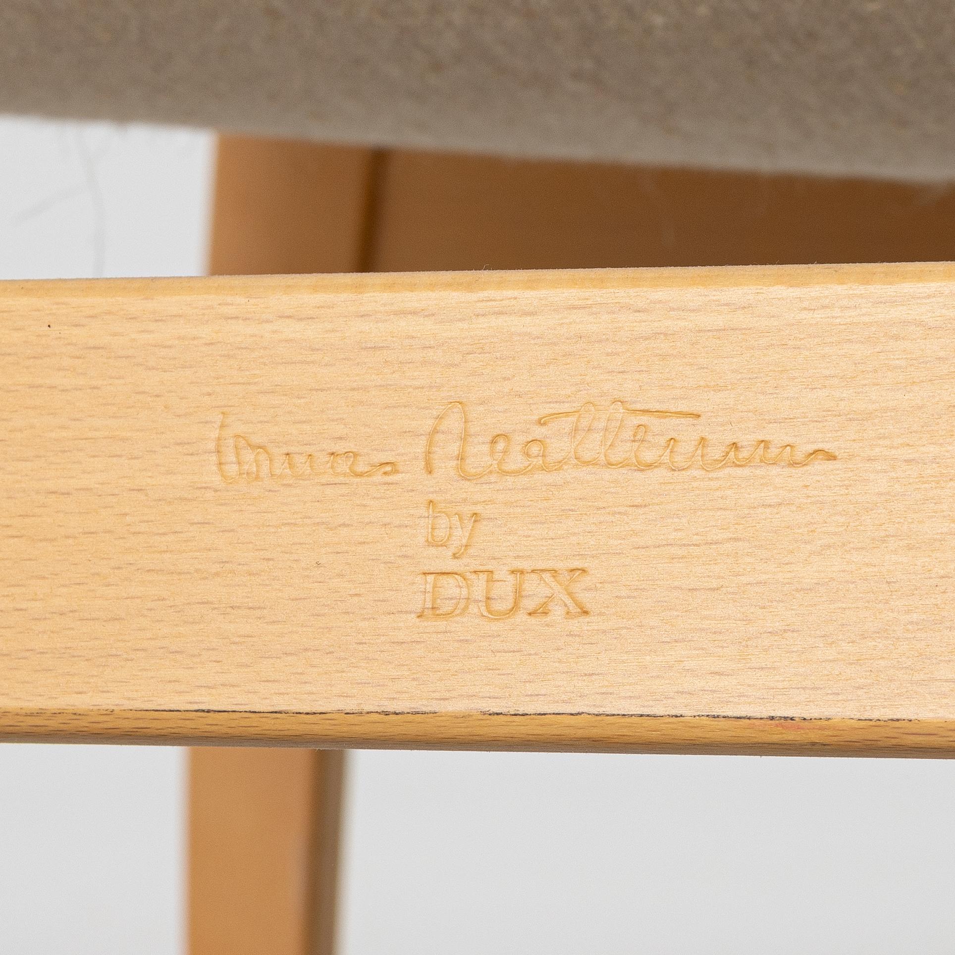 Bruno Mathsson, a 'Pernilla' armchair and ottoman, Dux.