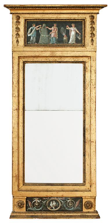A late Gustavian mirror by L. Lundén.