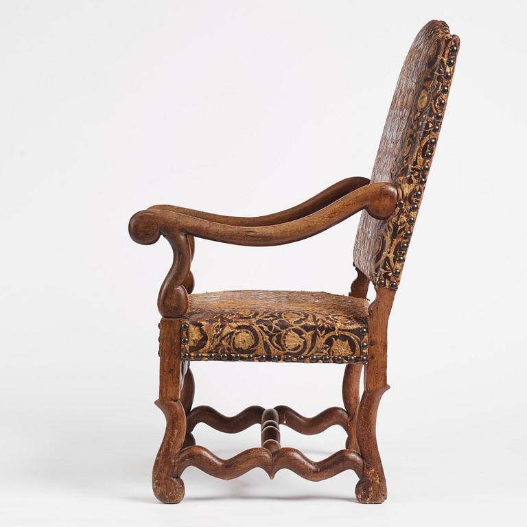 A Baroque armchair, circa 1700.