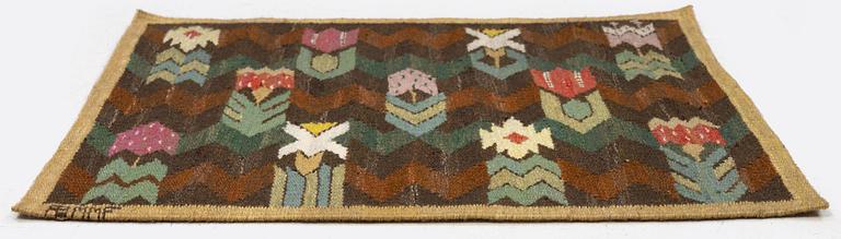 Märta Måås-Fjetterström, vävnad, "Täppan", gobelängteknik, ca 54 x 51 cm, signerad AB MMF.