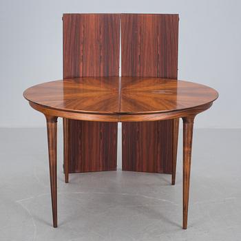 BORD, "Cortina", Svante Skogh samt STOLAR, 6 st, "VIDAR" Carl Malmsten, jakaranda, 1960-tal. CITES-intyg.