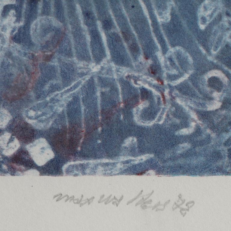MAX WALTER SVANBERG, färglitografi, signerad, daterad - 72, numrerad epreuve d'artiste 19/30.