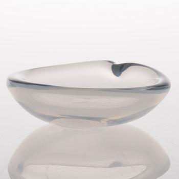 A glass bowl signed Tapio Wirkkala Iittala.