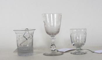 PARTI GLAS, 3 delar. 1800/1900-tal.