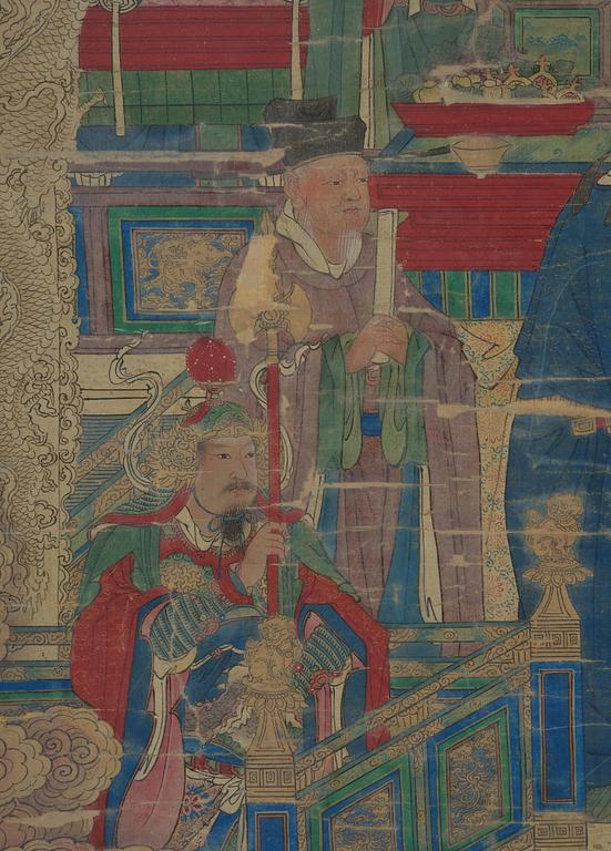 A large painting by anonymous artist, Qing dynasty, 18/19th century.