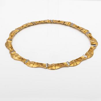 Björn Weckström, Collier, 18k guld och platina för Lapponia, Finland, 1993.