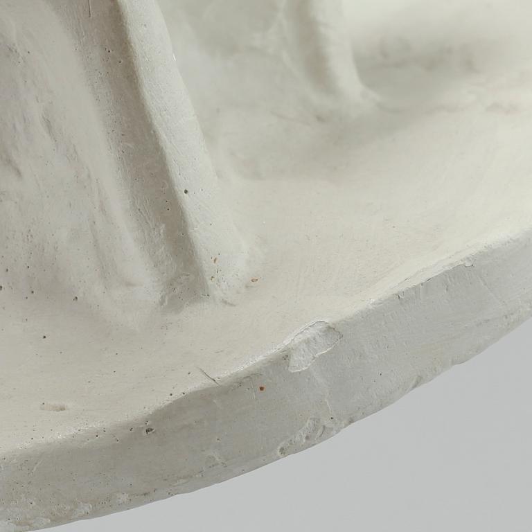 RUTH MILLES, sculpture, plaster, signed and dated 1911.