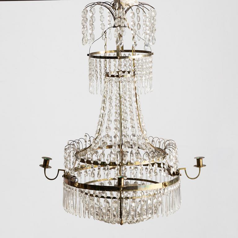 Ljuskrona, omkring 1900, Gustaviansk stil.