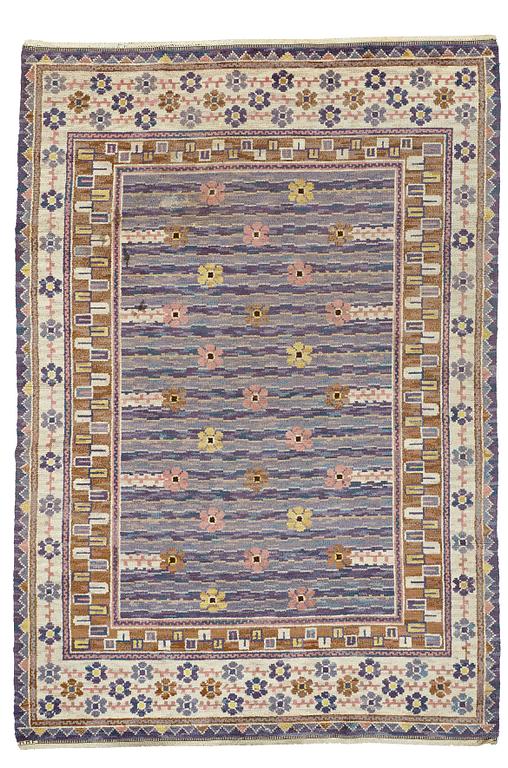 Märta Måås-Fjetterström, A CARPET, "Steninge", knotted pile, ca 307 x 207 cm, signed MMF.
