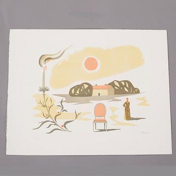 MAPP MED FÄRGLITOGRAFIER, 5 st, "Lito 30 1945 1975", numrerade 166/350.