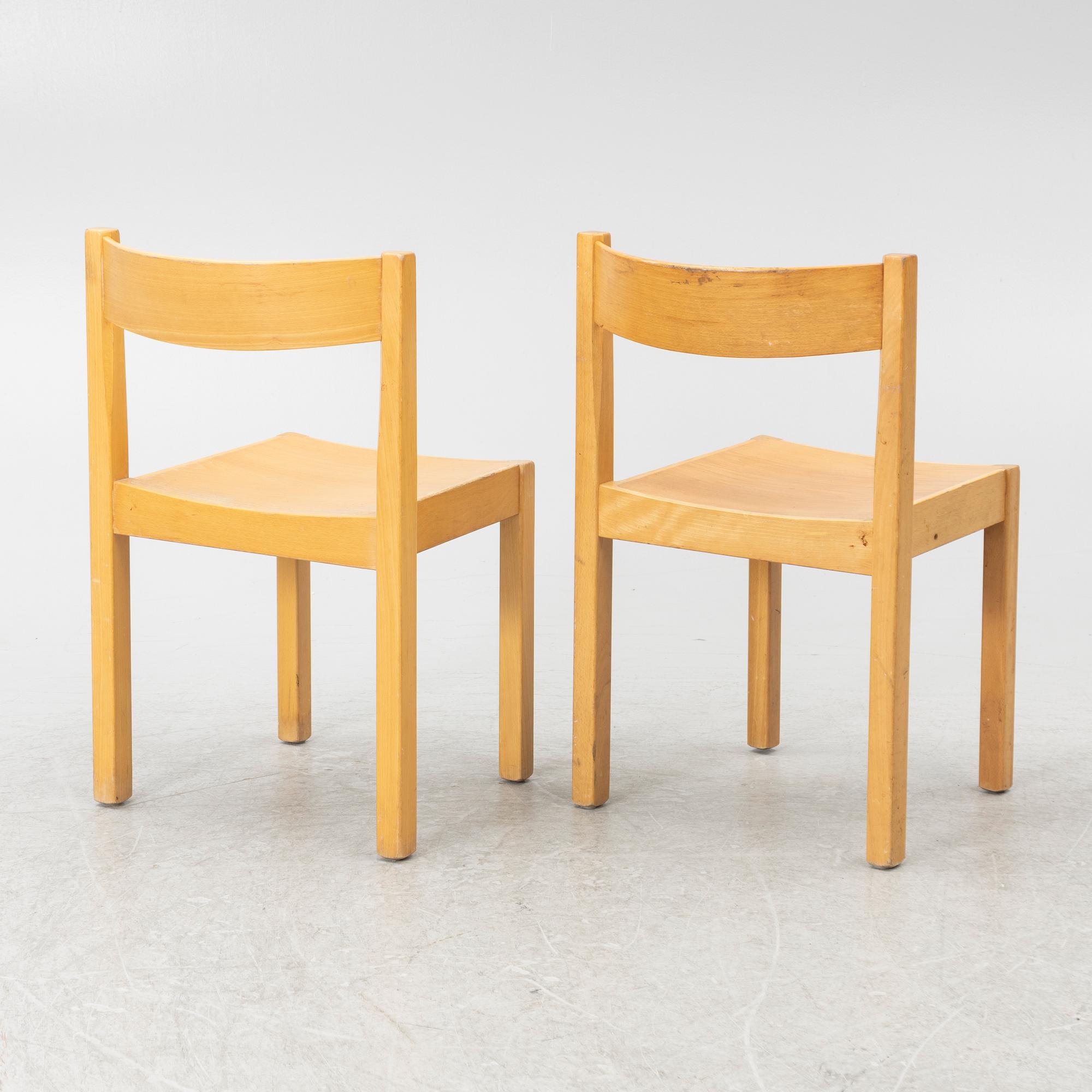 Axel Larsson, chairs, 8 pcs, Balzar Beskow, mid-20th century.