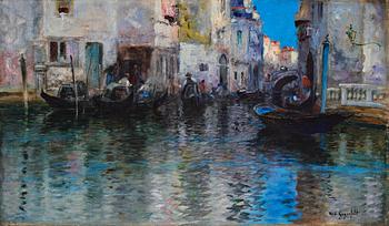 503. Wilhelm von Gegerfelt, Venetian canal scene.