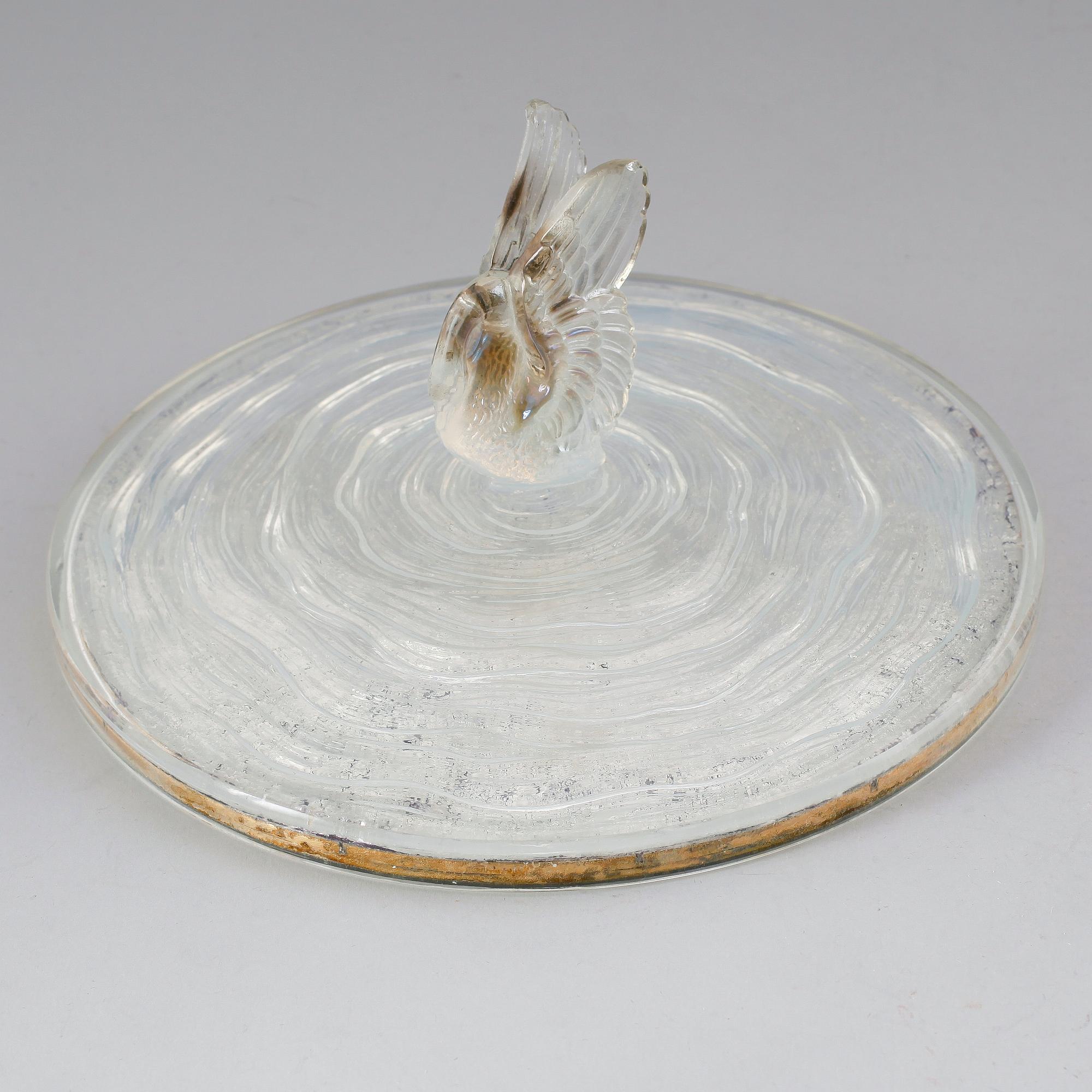 HANDSPEGEL, glas, sannolikt Frankrike, 1900-talets första hälft.