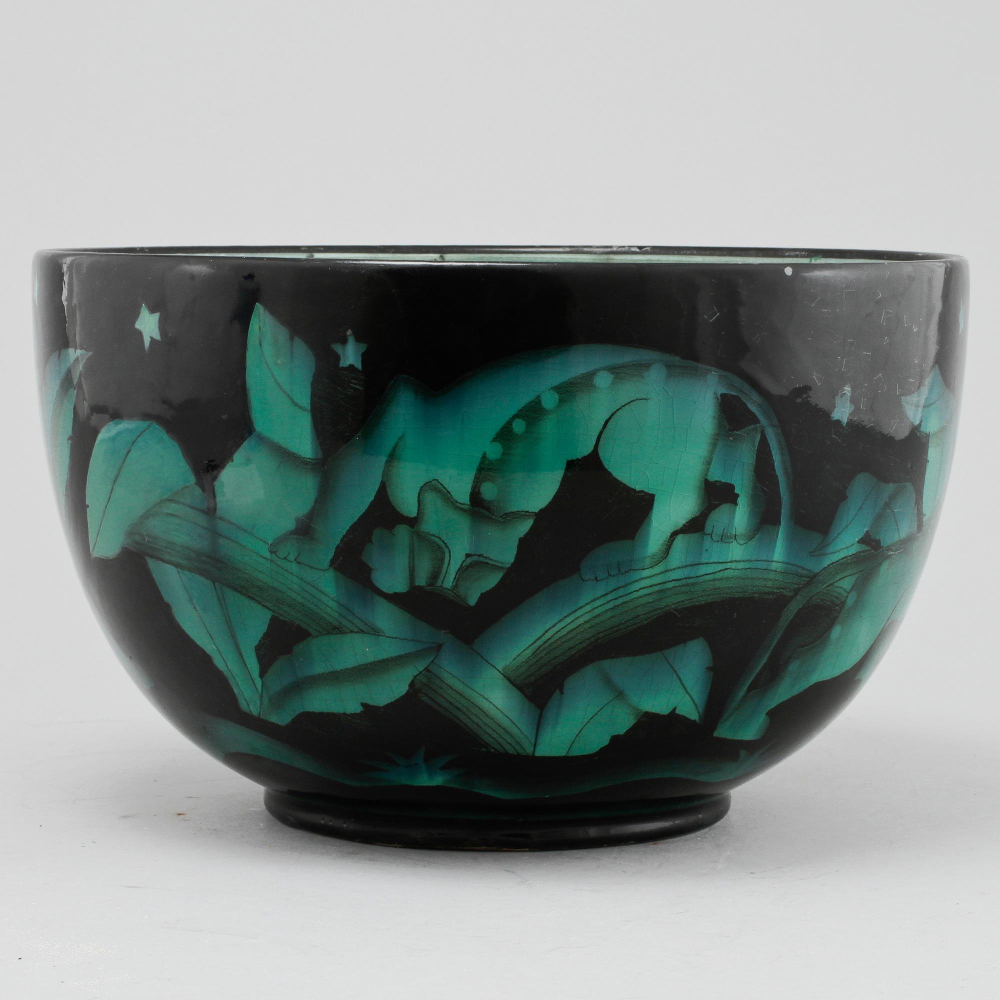 BÅLSKÅL, flintgods, Ilse Claesson, Rörstrand, 1930-tal.