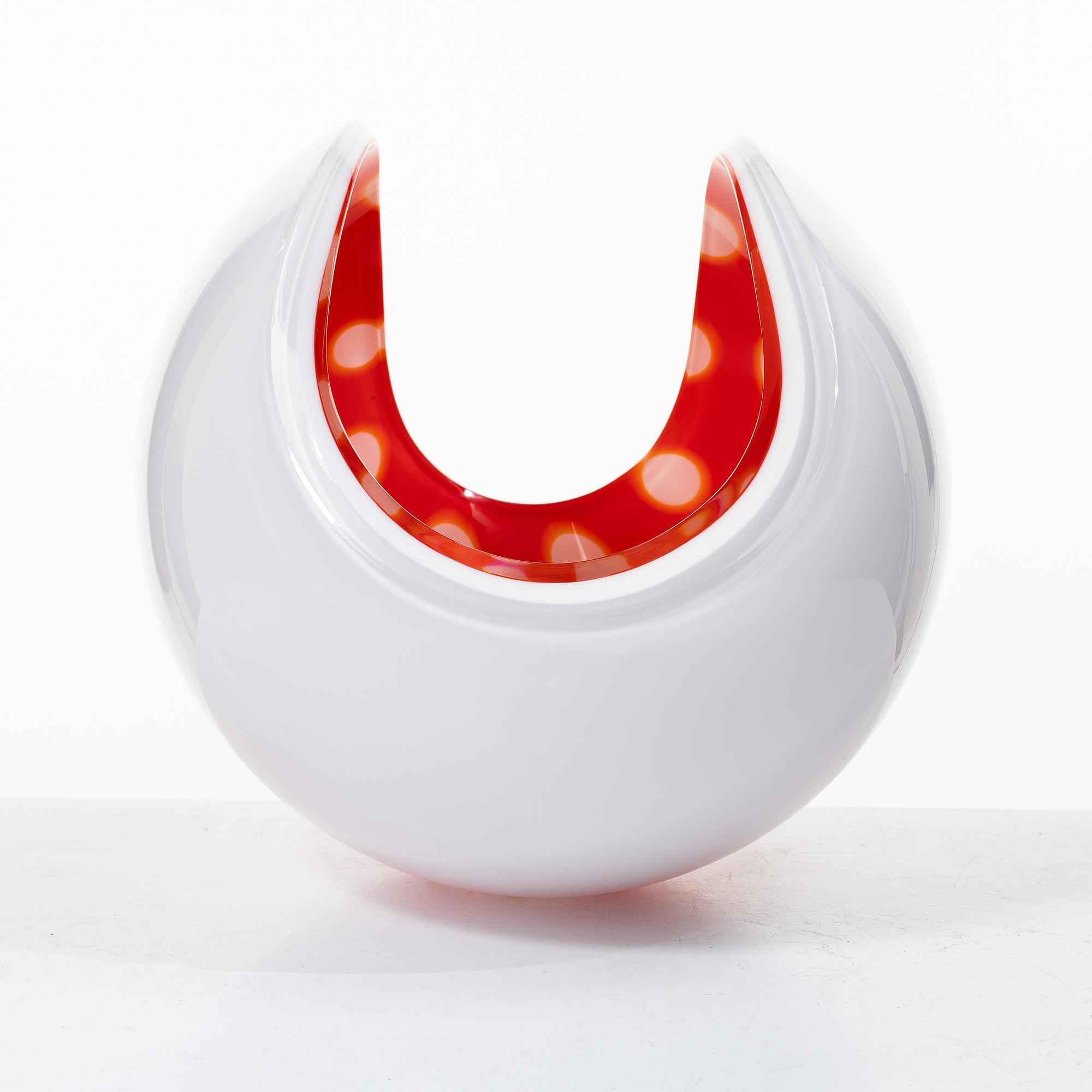Lena Bergström, skål, glas, Orrefors, limited edition 1-10, 2004.